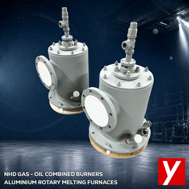 NHD Gas - Oil Combined Burners for Aluminium Rotary Melting Furnaces