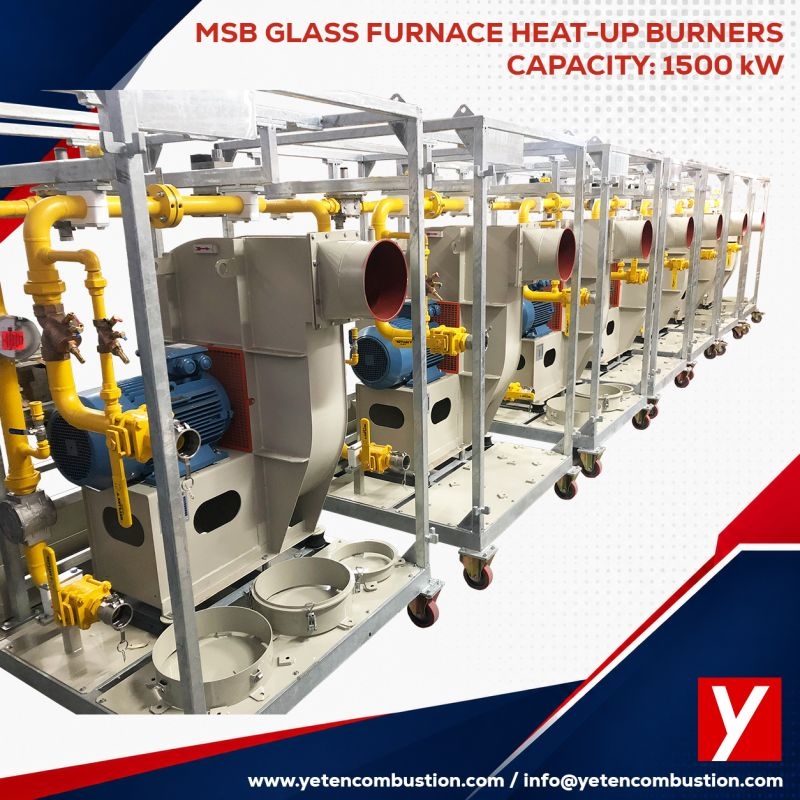 6 Sets of MSB Glass Furnace Heat-Up Burner Systems Shipped to a Glass Corporation!